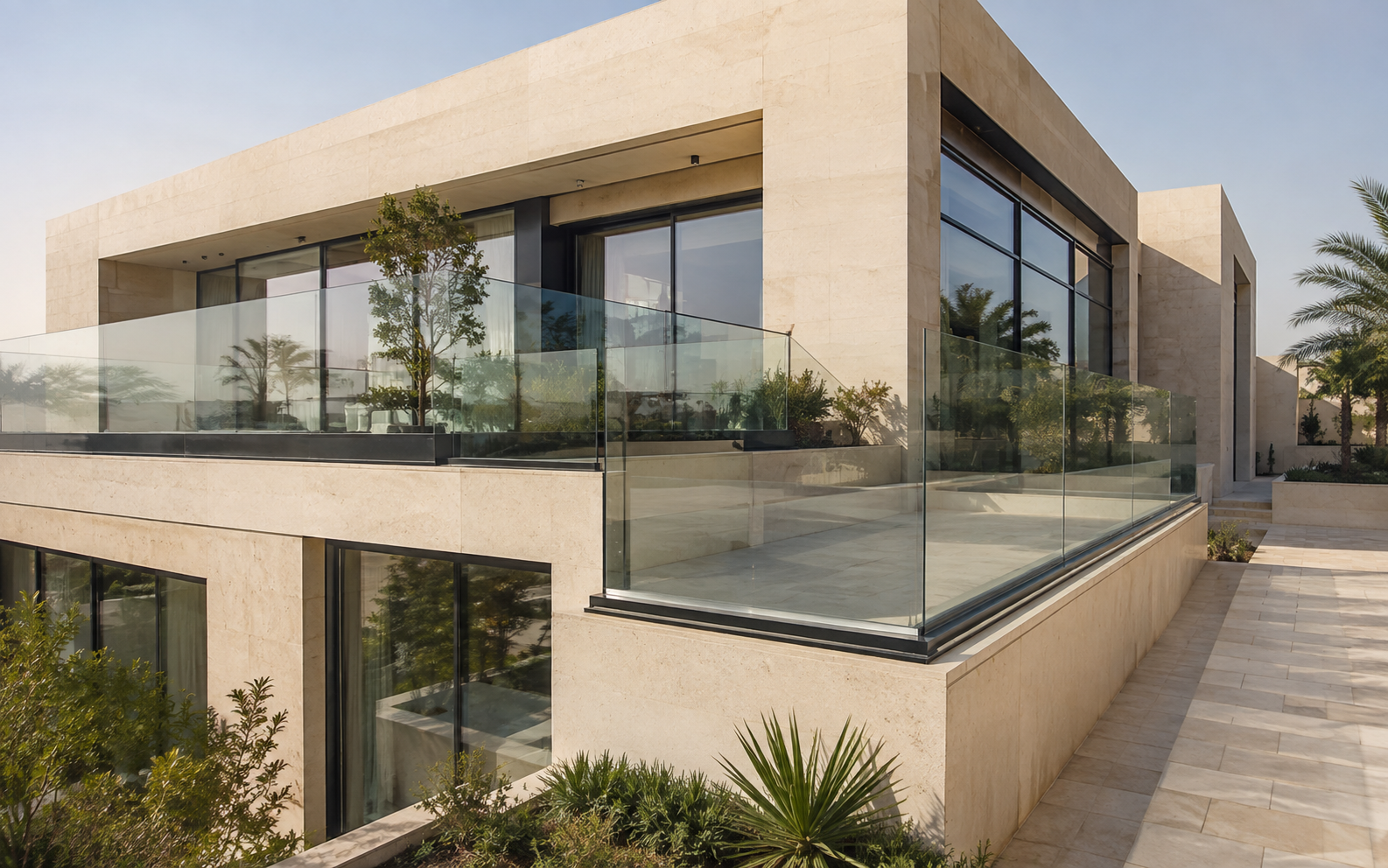 Benefits of Glass Railings for Modern Villas and Commercial Buildings